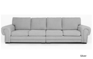Windsor 4 Seater Silver Plush