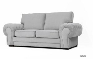 Windsor 2 Seater Silver Plush