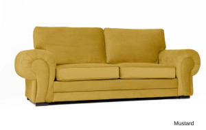Windsor 3 Seater Mustard Plush