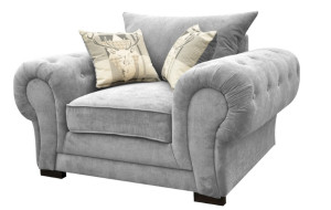 Windsor Armchair Silver Plush