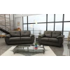 Capri 3+2 Seater Black Leather Sofa 