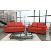 Capri 3+2 Seater Red Leather Sofa 