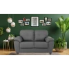 Capri 2 Seater Grey Leather Sofa 