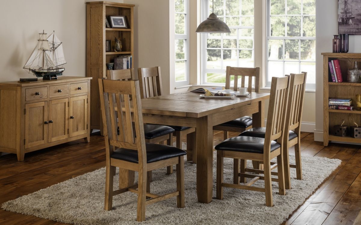 Astoria Extending Oak Dining Table and 6 Chair Set