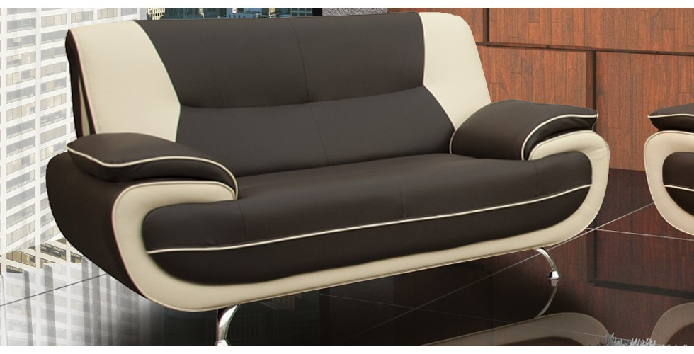 Bari 2 Seater Grey-White Sofa