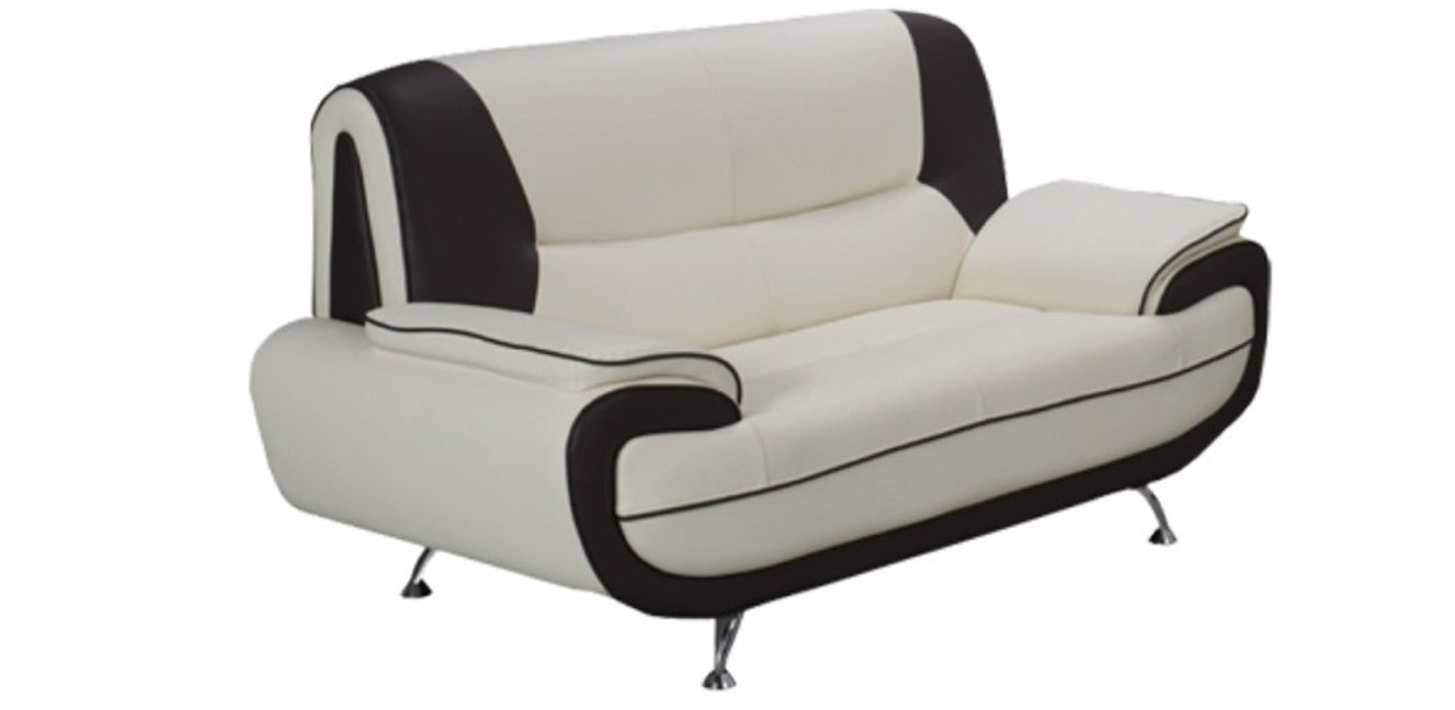 Bari 2 Seater White-Black Sofa