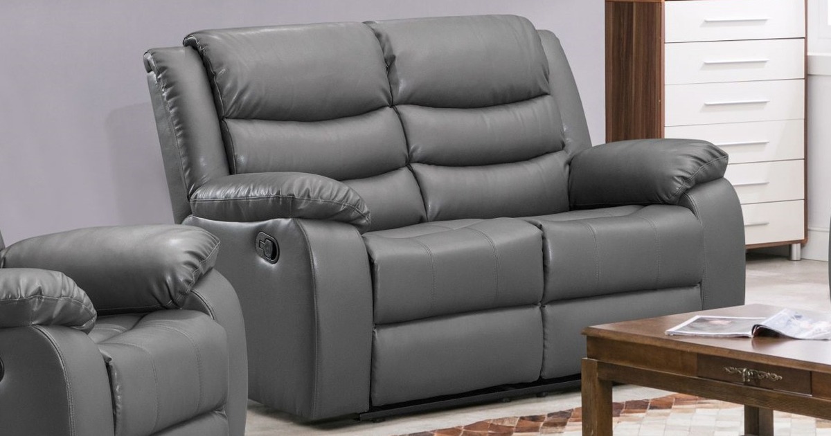 Lazy-B 2 Seater Recliner Grey